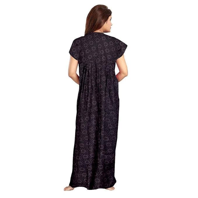 Vlazom Women's Pure Cotton Regular Rajasthani Nighty Rajasthani Gown Jaipuri Nighty Jaipuri Gown Maxi Gown (Pack of 2 pcs) (Coffee &Maroon, Free Size) - Image 4
