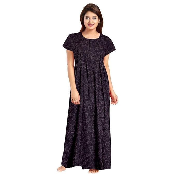 Vlazom Women's Pure Cotton Regular Rajasthani Nighty Rajasthani Gown Jaipuri Nighty Jaipuri Gown Maxi Gown (Pack of 2 pcs) (Coffee &Maroon, Free Size) - Image 3