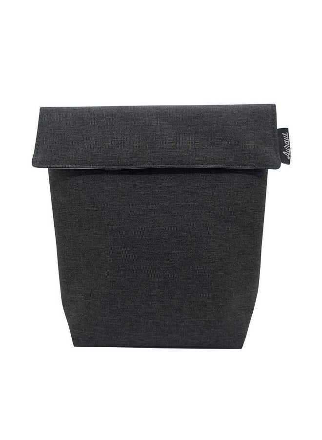 Auraus Insulated Reusable Eco Snack bag, Sandwich bag, Food Pouch, Insulated Lunch Bag, Insulin Cooling Case, golf pouch, Work, Picnics, Travel, Men, Woman (Dark Grey)  - Image 2