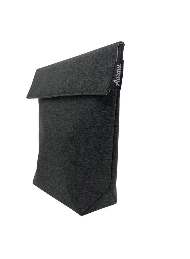 Auraus Insulated Reusable Eco Snack bag, Sandwich bag, Food Pouch, Insulated Lunch Bag, Insulin Cooling Case, golf pouch, Work, Picnics, Travel, Men, Woman (Dark Grey)  - Image 3