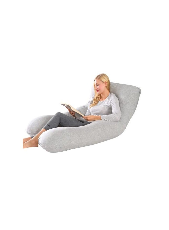 Uaejj U-Shaped Full Body Pillow Maternity Pillows, Sleeping And Maternity Support For Back, Hips, Legs, Belly For Pregnant Women (A-Grey) - Image 3
