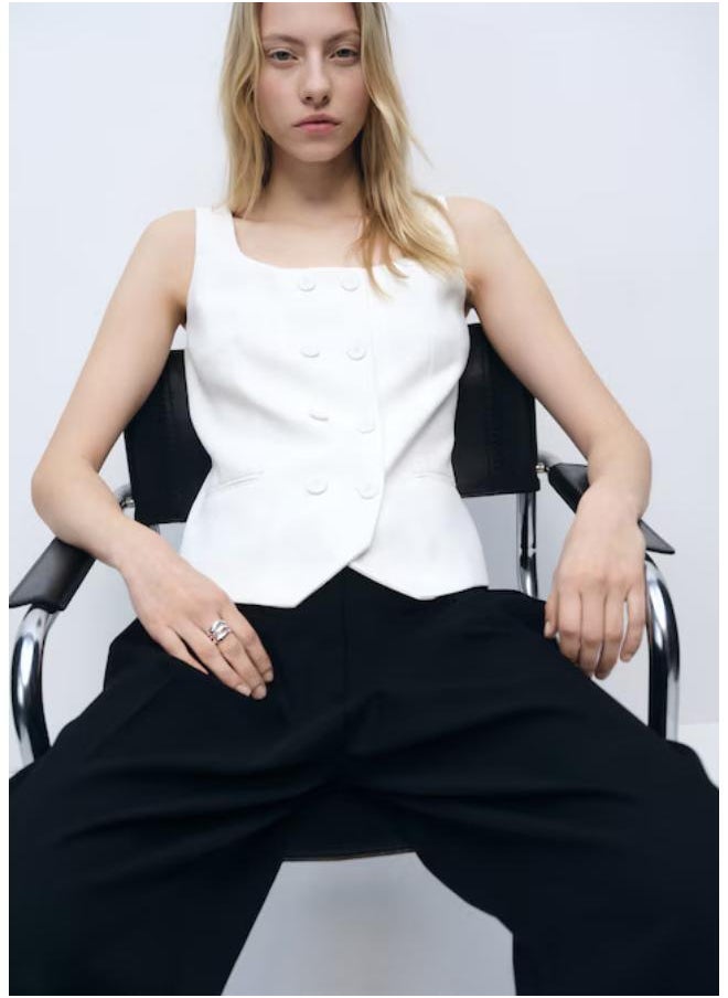 MANGO - Casual Double-Breasted Suit Waistcoat - Image 1