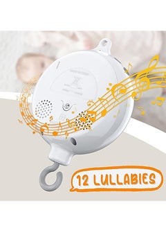 Bukela Baby Music Box Rotator, Crib Replacement Mobile Motor Rotation Universal Crib Hanging Music Box, 12 Lullabies Battery Powered Bed Bells, Suitable for Home Daycare Baby Sleep  - Image 5