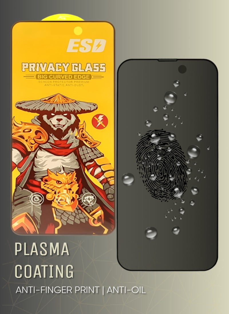 ESD 2 Pieces Tempered Dustproof Privacy Glass Screen Protector Compatible For iPhone 13 - Image 2