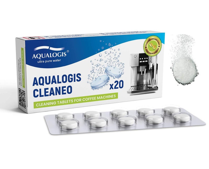Aqualogis Cleaning Tablets For Krups XS3000 Jura Bosch TZ80001N Philips CA6704 Coffee Machine 20 counts