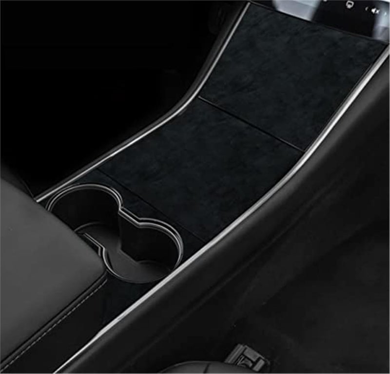 Car Center Console Armrest Wrap, Center Console Decorative Stickers, Interior Decoration Kit Accessories, for Tesla, Model 3 2017-2020 Car Center Console Wrap - Image 1