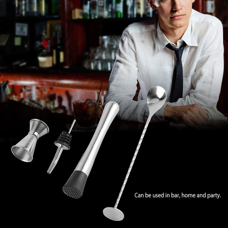 15 30 Ml Stainless Steel Cocktail Tool Set With Spoon Mixing Bar Bottle Spout Measuring Cup For Bar Home Party - Image 5