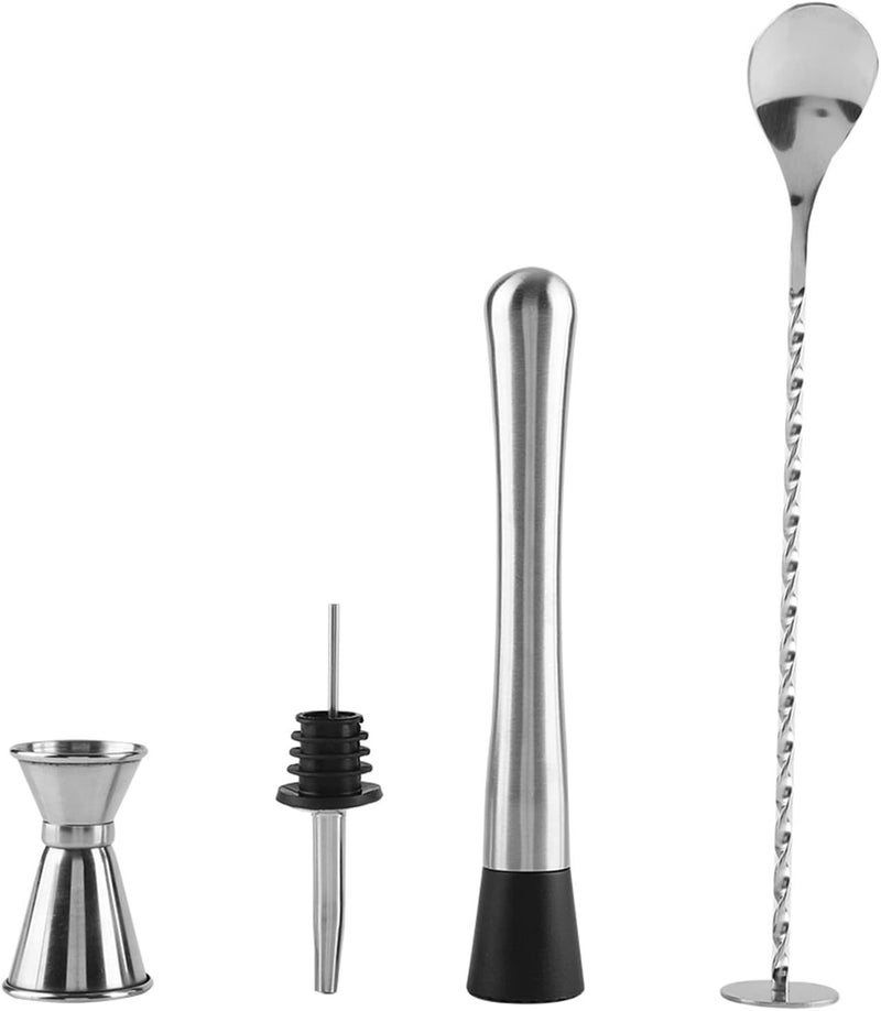 15 30 Ml Stainless Steel Cocktail Tool Set With Spoon Mixing Bar Bottle Spout Measuring Cup For Bar Home Party - Image 1