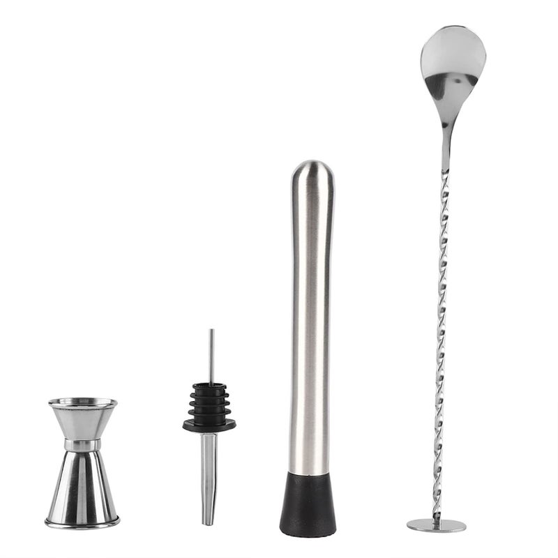 15 30 Ml Stainless Steel Cocktail Tool Set With Spoon Mixing Bar Bottle Spout Measuring Cup For Bar Home Party - Image 2