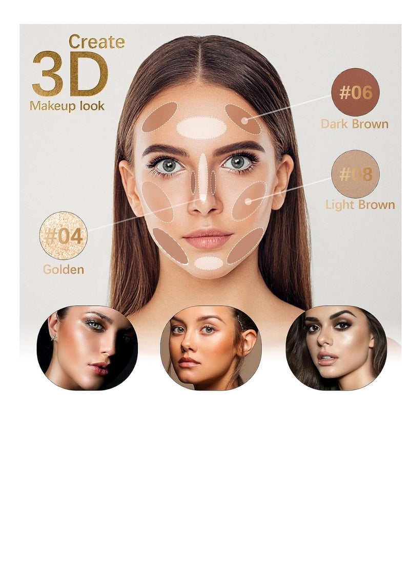 HelloKiss Shimmer Stick Makeup Highlighter Shimmer Cream Powder Lasting Glow Finish Foundation Stick Highlighter and Bronzer Pen Face Brightens and Shades Pencil Face Series Highlighter Contour Stick 02  - Image 5