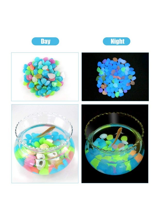 QIAONIUNIU 100 Pcs New Colorful Glow in The Dark Pebbles Stones Rocks for Fish Tank Aquarium Garden Walkway - Image 3