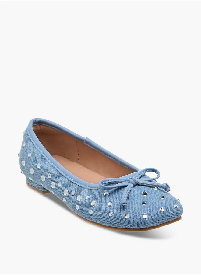 Celeste Girls' Embellished Slip-On Ballerina Shoes