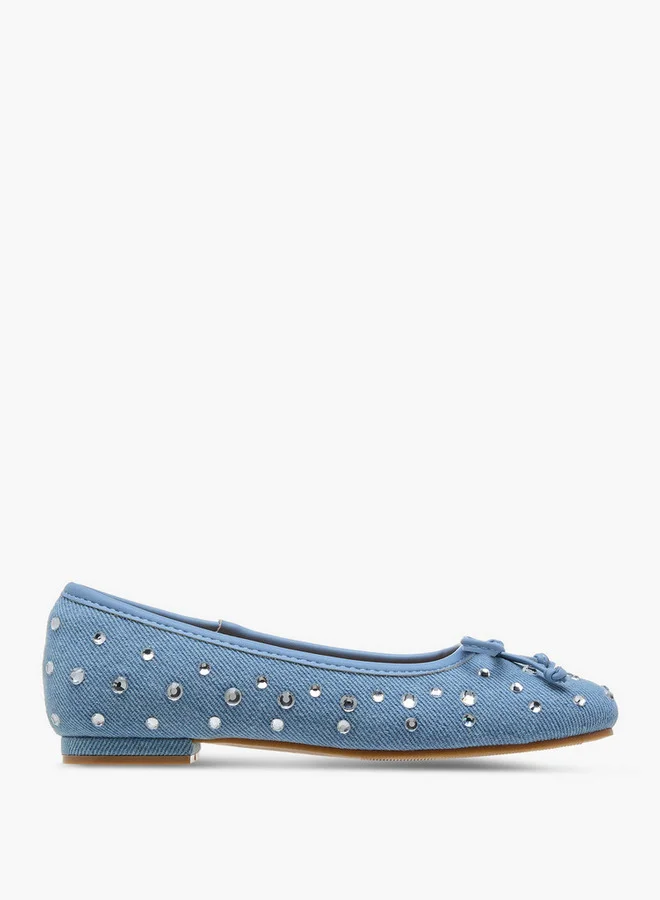 Celeste Girls' Embellished Slip-On Ballerina Shoes