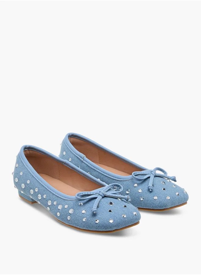 Celeste Girls' Embellished Slip-On Ballerina Shoes