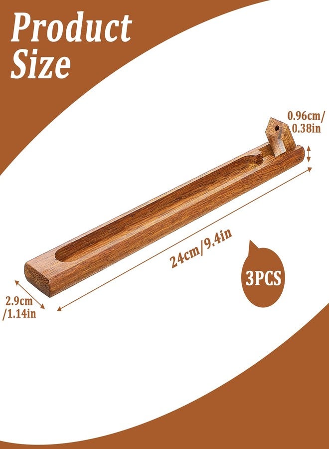 Yolev 3Pcs Wood Incense Holder for Sticks with Adjustable Angle Natural Wooden Incense Holders Stick Incense Burner for Yoga Meditation Relaxation Home Decor - Image 3