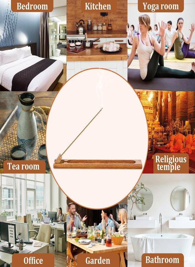 Yolev 3Pcs Wood Incense Holder for Sticks with Adjustable Angle Natural Wooden Incense Holders Stick Incense Burner for Yoga Meditation Relaxation Home Decor - Image 4