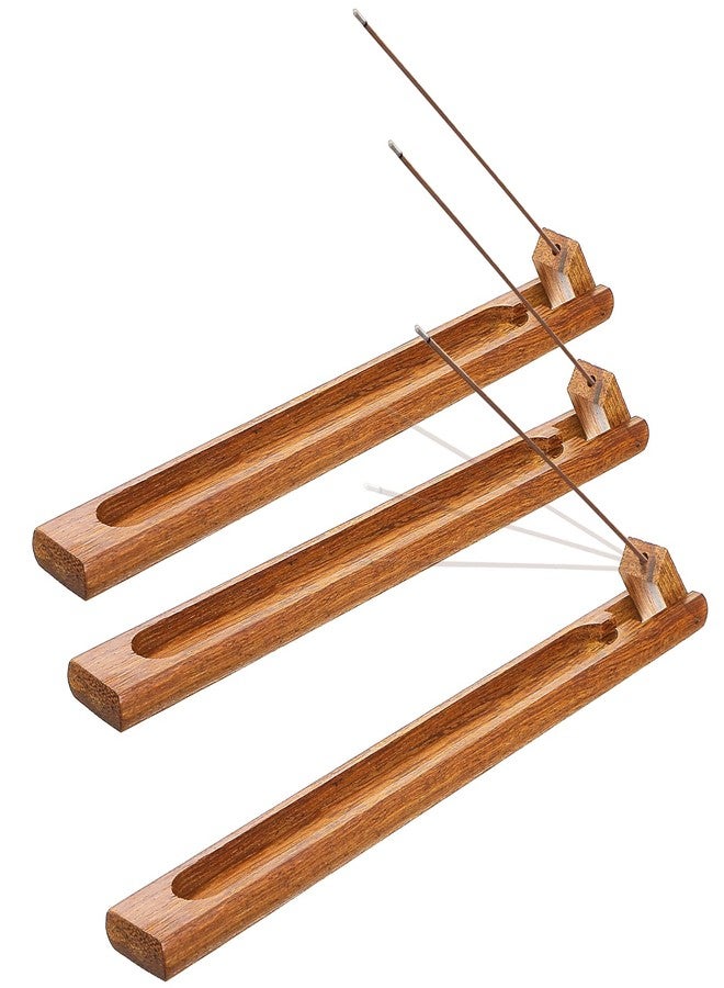 Yolev 3Pcs Wood Incense Holder for Sticks with Adjustable Angle Natural Wooden Incense Holders Stick Incense Burner for Yoga Meditation Relaxation Home Decor - Image 1