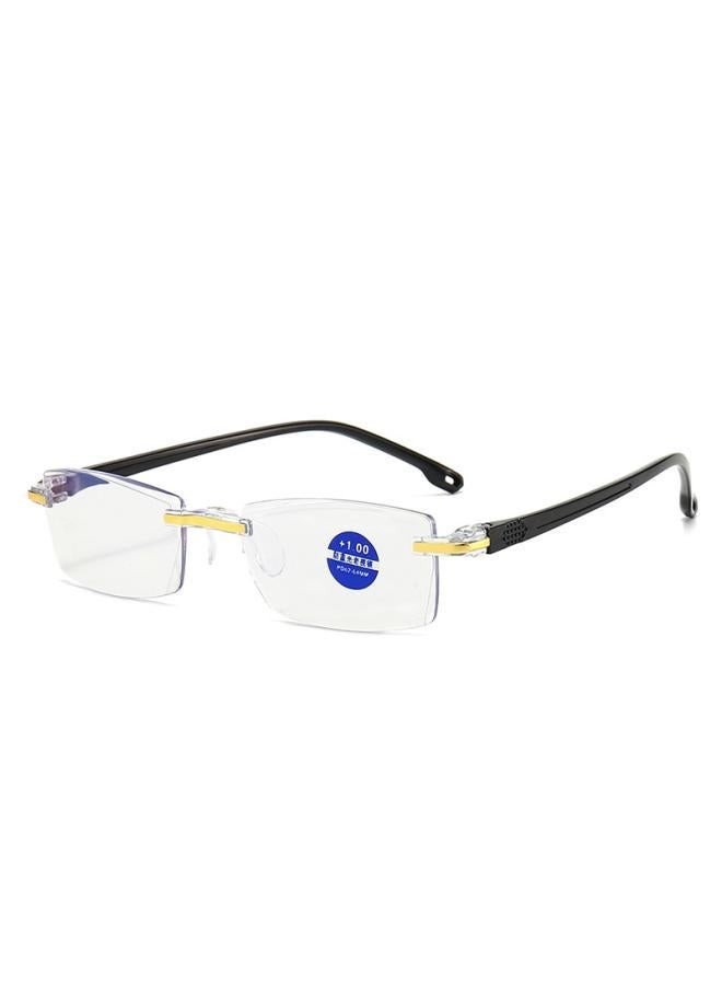 نيبمينينت New Anti-blue Light Diamond Trimmed Reading Glasses Stall Frameless Integrated Fashion Hd Manufacturers 