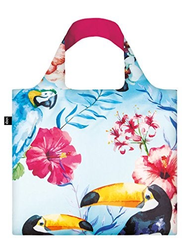 LOQI Wild Birds Reusable Shopping Bag, Blue - Image 4