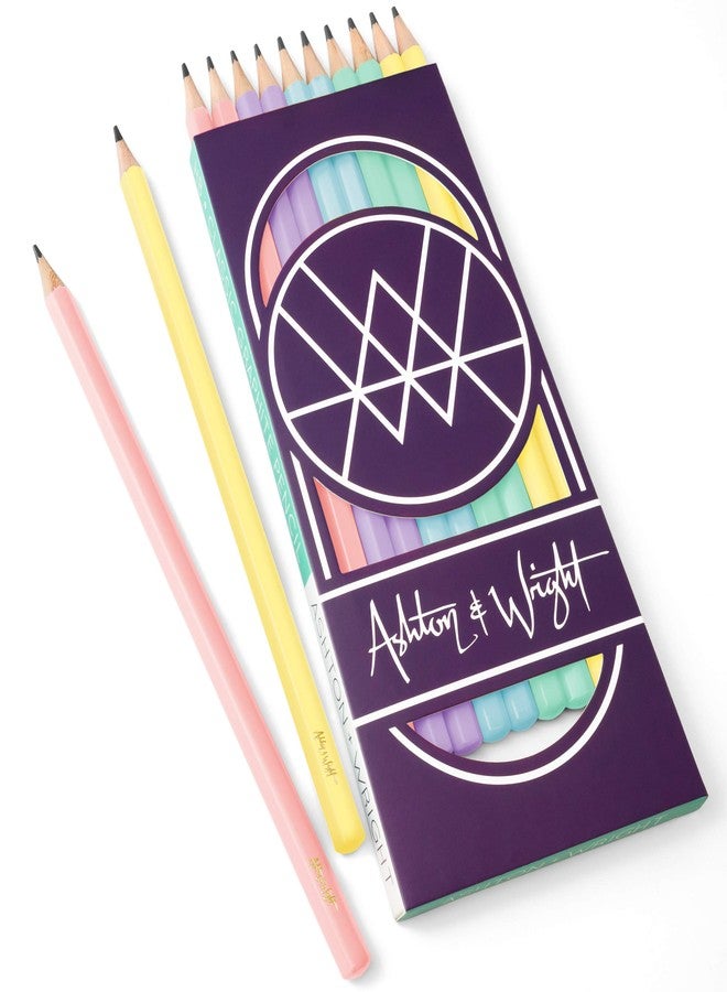 Ashton and Wright - Classic #2 Graphite Pencils - Pastel Coloured Barrels - Pack of 10 - Image 1
