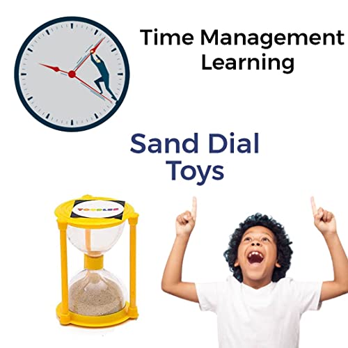 TOODLES Learnings Sand Dial Timer Clock, Sand Timer Watch Hourglass Toy Watch Hourglass Toy for Kids, Multicolor 1 Minute, Small Size, - Image 2