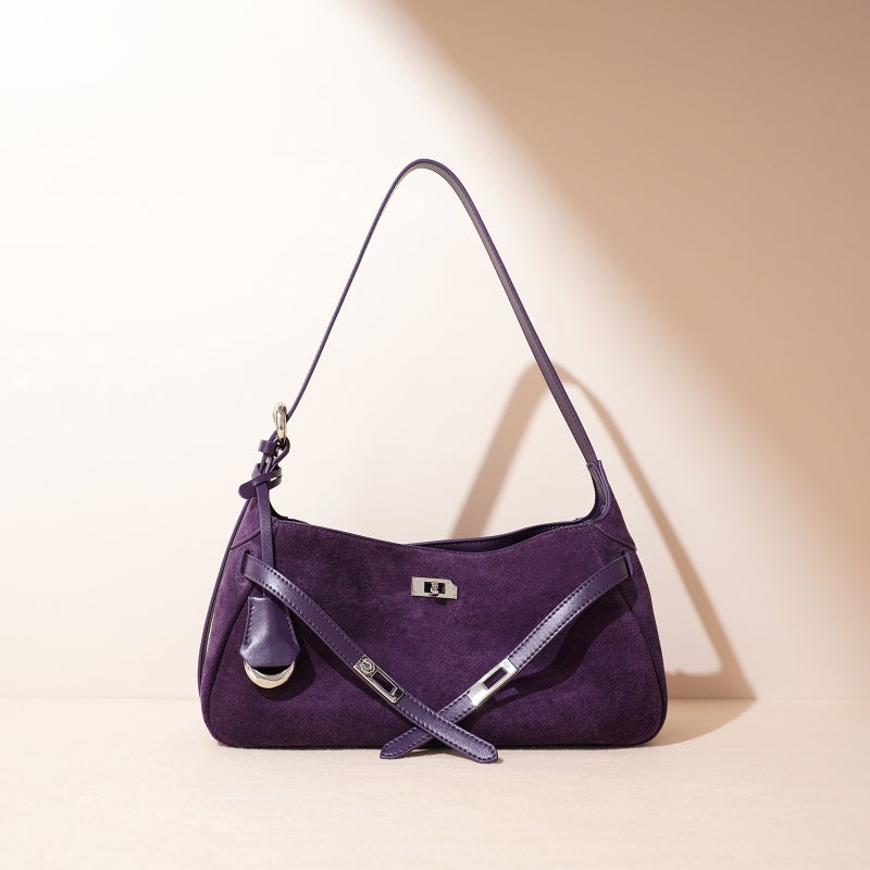 Cow Velvet Underarm Bag High-End Shoulder Messenger Bag Commuter Tote Bag Dumpling Bag Ladies Handbag - Image 4