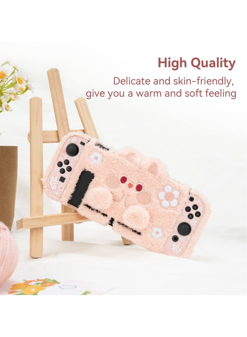 Captaintech SYOSI Cute Plush Protective Case Cover for Nintendo Switch, Plush Protective Case for Shock-Absorption and Anti-Scratch Compatible with Nintendo Switch 2017 - Image 5