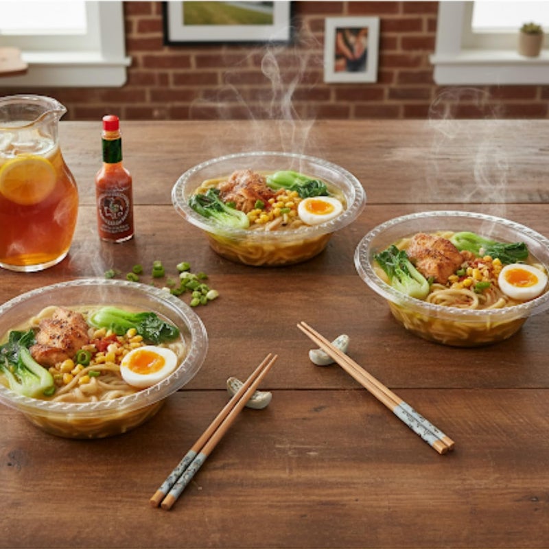 R-kay 100 Count 12 Oz Clear Plastic Bowls - Microwavable Clear Bowls - Strong Heavy Duty And Sturdy Clear Disposable Plastic Bowls. - Image 2