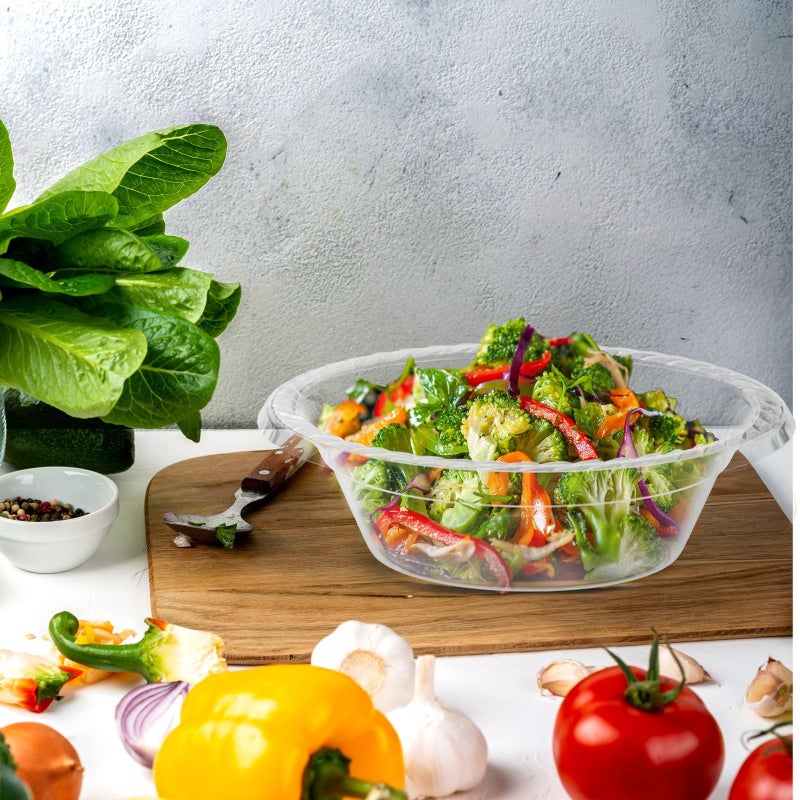 R-kay 100 Count 12 Oz Clear Plastic Bowls - Microwavable Clear Bowls - Strong Heavy Duty And Sturdy Clear Disposable Plastic Bowls. - Image 4