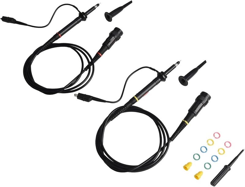 Oscilloscope Probes Kit 60MHz X1 X10 Switchable With BNC Interface And Color Rings - Image 3