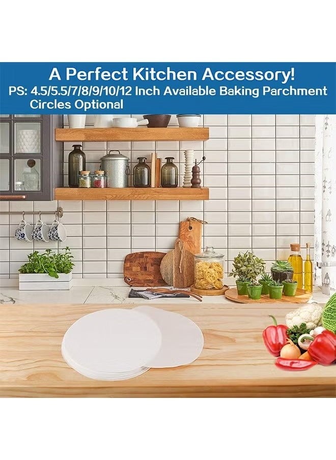 OMEVE - Meat Press Burger Press with Hamburger Patty Paper Round 12Cm, Set of 100, Non Stick Patty Paper Sheets for Burger Press, Patty Serperate and Cake Baking - Image 1