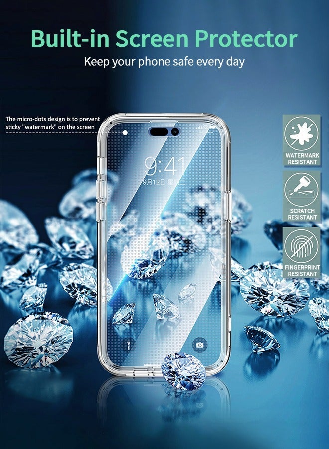 GROIC For iPhone 14 Promax Case, Marble Shockproof Protective Phone Case with 1 PET Screen Protector,Drop Resistant cover, Slim TPU Shell Compatible 6.7‘’ - Image 3