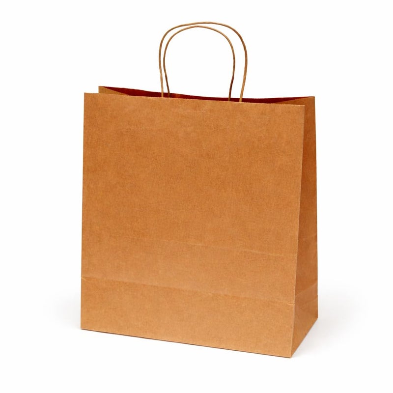 Pack&Co Brown Kraft Paper Bags | 30cm W x 30cm H x 14cm D | 25Pcs | Sturdy & Eco-Friendly with Twisted Handles | Ideal for Retail, Gifts, Shopping, Parties, Groceries - Image 2