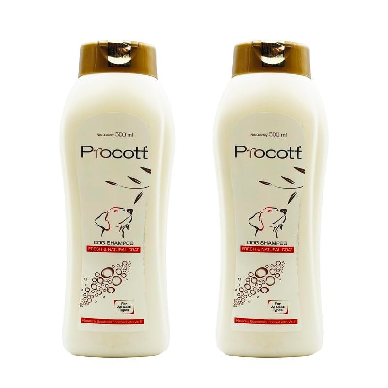 INTAS ALP INTAS PROCOTT Shampoo & Conditioner 500ML Regular Bathing Shampoo for Dogs & Cats Pack of -2 (New Packing of procott 500ml) - Image 1