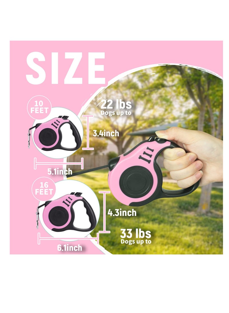 Durable 16FT Retractable Dog Leash with Non-Slip Handle, Tangle-Free Design & Pause Lock for Small to Medium Dogs - Image 4