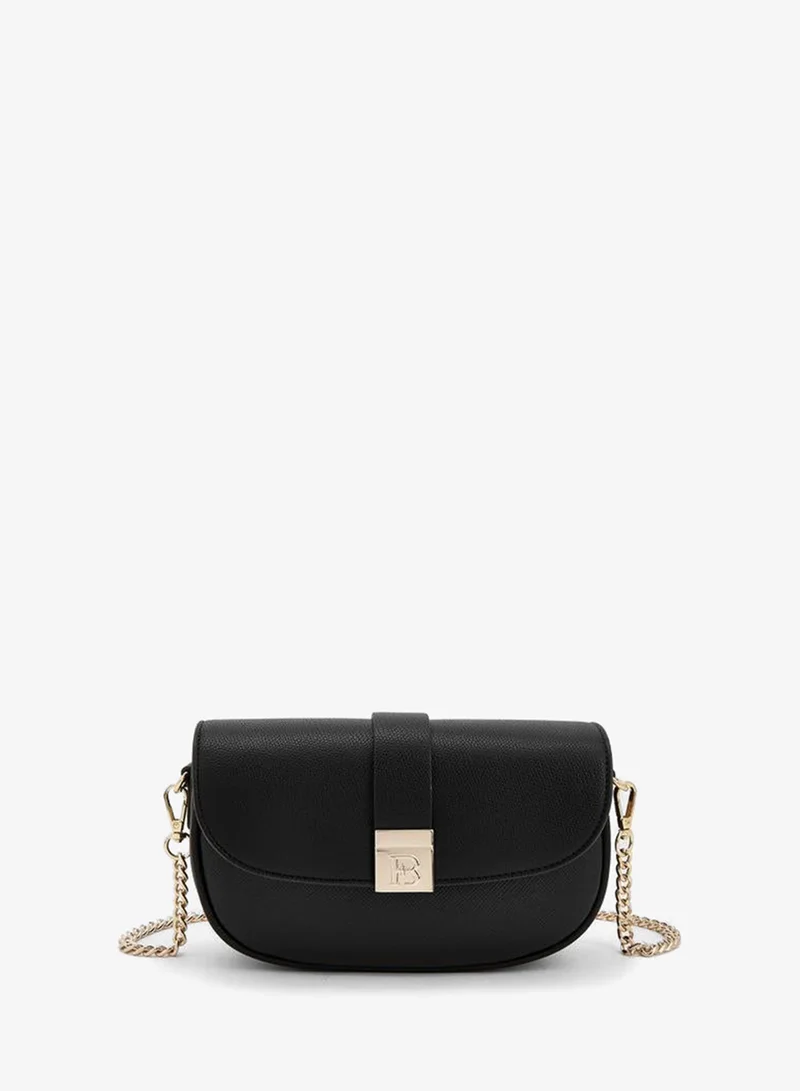 Textured Crossbody Bag With Chain Strap