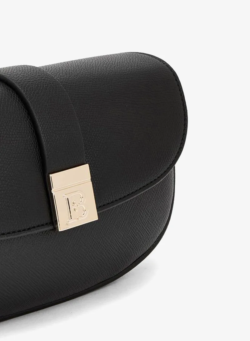 Flora Bella By Shoexpress BLACK Textured Crossbody Bag With Chain Strap for Women | Best Price UAE