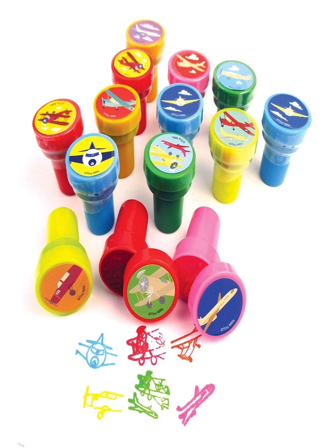 TINYMILLS 24 Pcs Airplane Stampers for Kids Birthday Party Favors Bag Stuffers Pinata Fillers Classroom Rewards Carnival Prizes Gifts - Image 5
