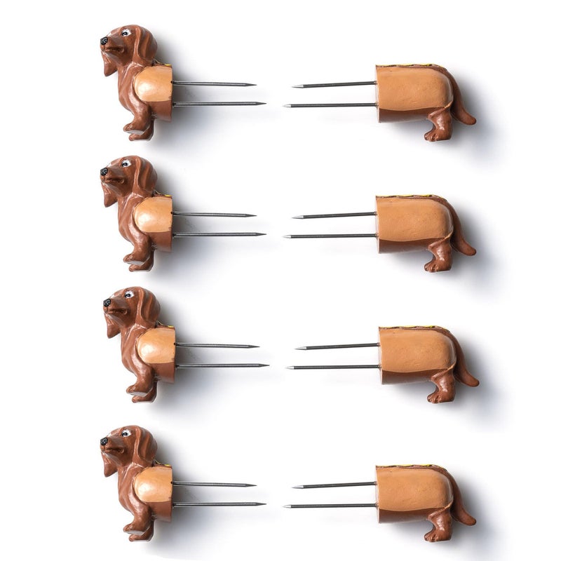 Outset Corn Holders Dachshund Design Set of 4 Dog Corn Handles