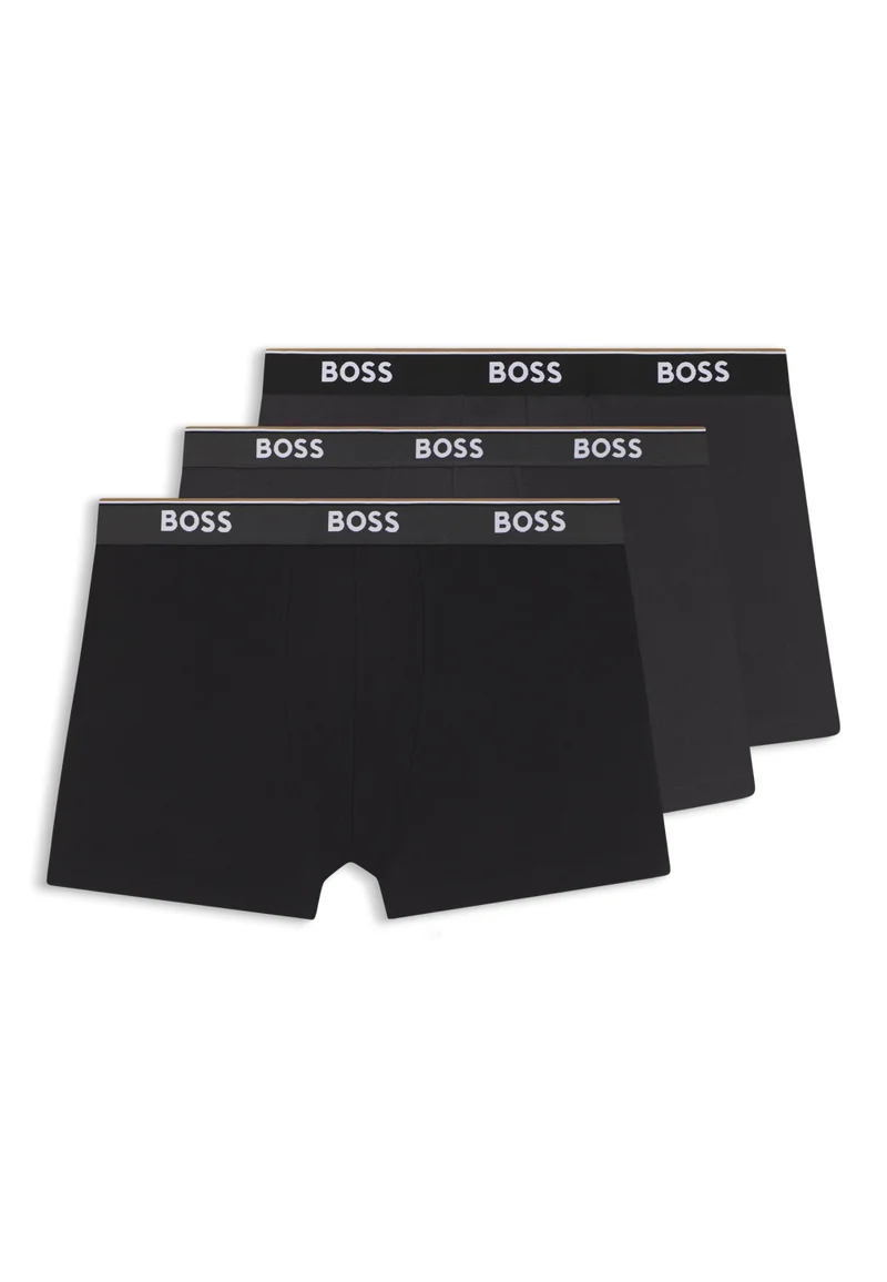 Three-pack of stretch-cotton logo-waistband boxer briefs