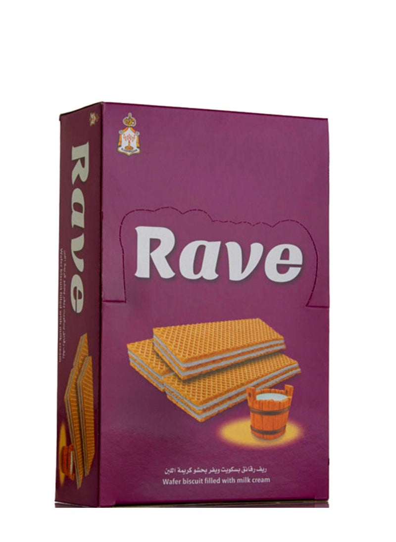 elshamadan Rave Wafer Biscuit Pack of 12- Filled With Milk Cream 