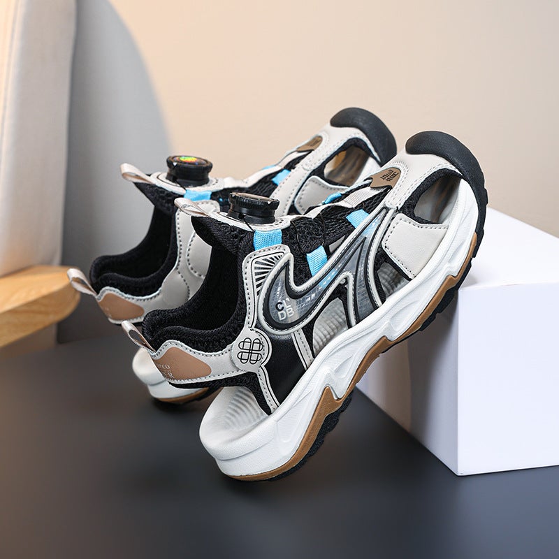 Girls' Sandals Closed-Toe Summer Children'S Casual Soft-Soled Boys' Non-Slip Closed-Toe Beach Shoes - Image 5