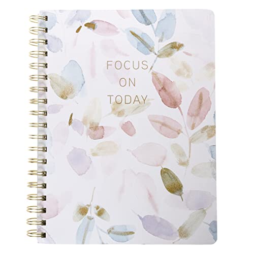 Graphique Vegan Leather Spiral Journal Focus Design 192 Lined Pages Perfect for Taking Notes Lists and More 8 x 10 - Image 1