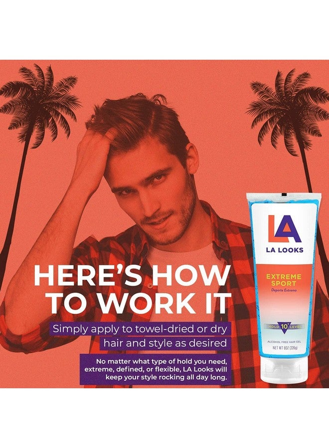 إل.إيه.لوكس جل الشعر لا لوكس أبسولوت سيلينج إكستريم سبورت، 8 أونصة لتثبيت عالي الأداء، يتحكم في الشعر بدرجة رطوبة عالية، آمن للشعر المعالج بالألوان - Image 5
