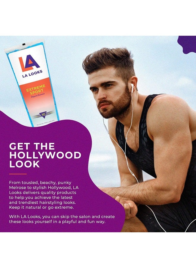 إل.إيه.لوكس جل الشعر لا لوكس أبسولوت سيلينج إكستريم سبورت، 8 أونصة لتثبيت عالي الأداء، يتحكم في الشعر بدرجة رطوبة عالية، آمن للشعر المعالج بالألوان - Image 4