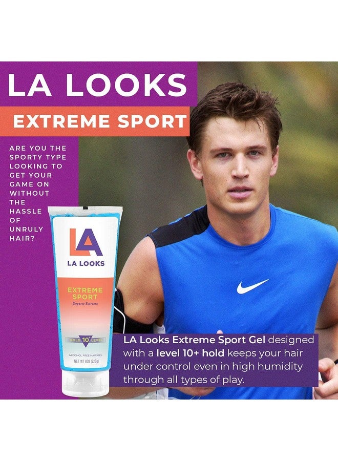 إل.إيه.لوكس جل الشعر لا لوكس أبسولوت سيلينج إكستريم سبورت، 8 أونصة لتثبيت عالي الأداء، يتحكم في الشعر بدرجة رطوبة عالية، آمن للشعر المعالج بالألوان - Image 2