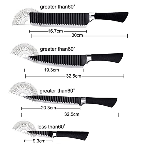 Wosta High-Carbon Stainless Steel Kitchen Knives - 6 Pcs Set (Black) - Image 5