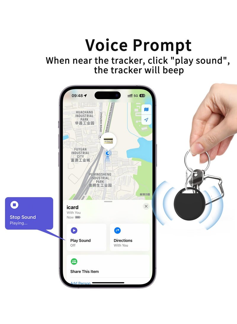 HEYAN Smart Trackers Work with Apple Find My (iOS Only), Lightweight Tag Prevent Loss of Luggage Wallets Keys Bags,Replaceable Battery,IP67 Waterproof - Image 4