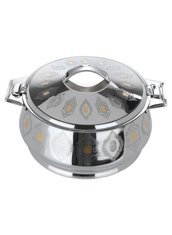 لافا علبة طعام من الفولاذ سعة 5 لتر، فضية منقوش - Image 2