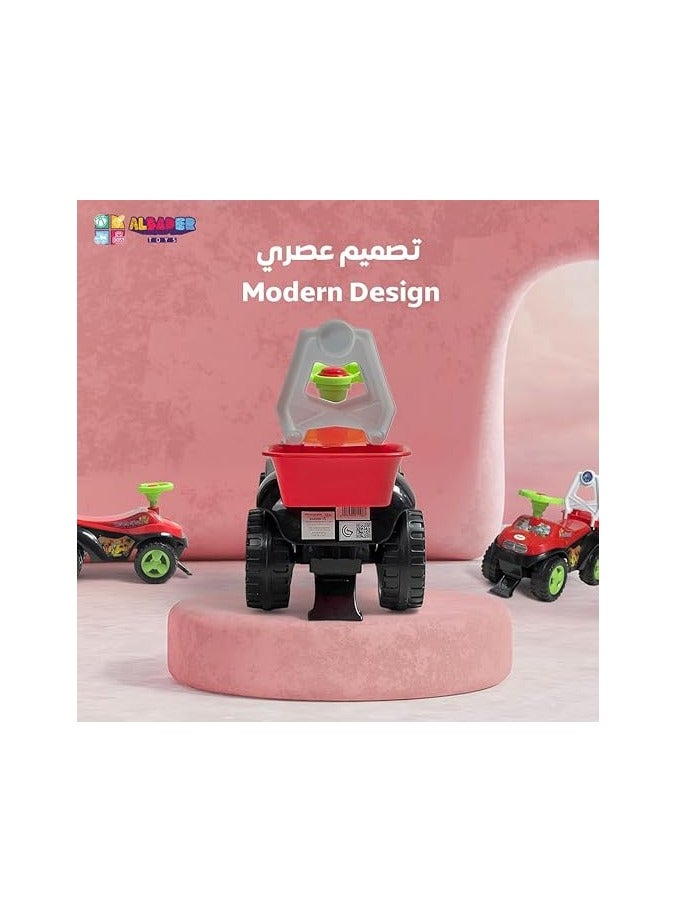 AL BADER Kids Ride on Car - Ride on Kids Car with Jeep Design, Ride on Push Car | Non-Breakable Plastic Push Car for Toddlers with Rear Basket, Durable Kids Push Car Suitable for Children  - Image 4